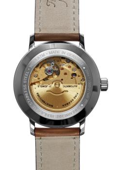 Preview: Bauhaus Herrenuhr Automatik mit Datum und Lederarmband